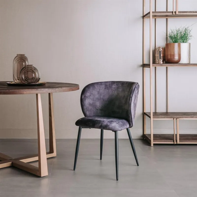 Bestel Nu Perano Stoel - fabric Adore 29 Dark grey